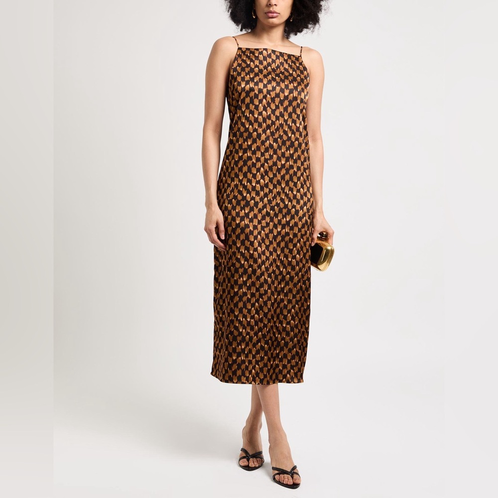 Scotch & Soda Brown Midi Dress sz S